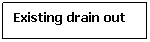 Text Box: Existing drain out 
